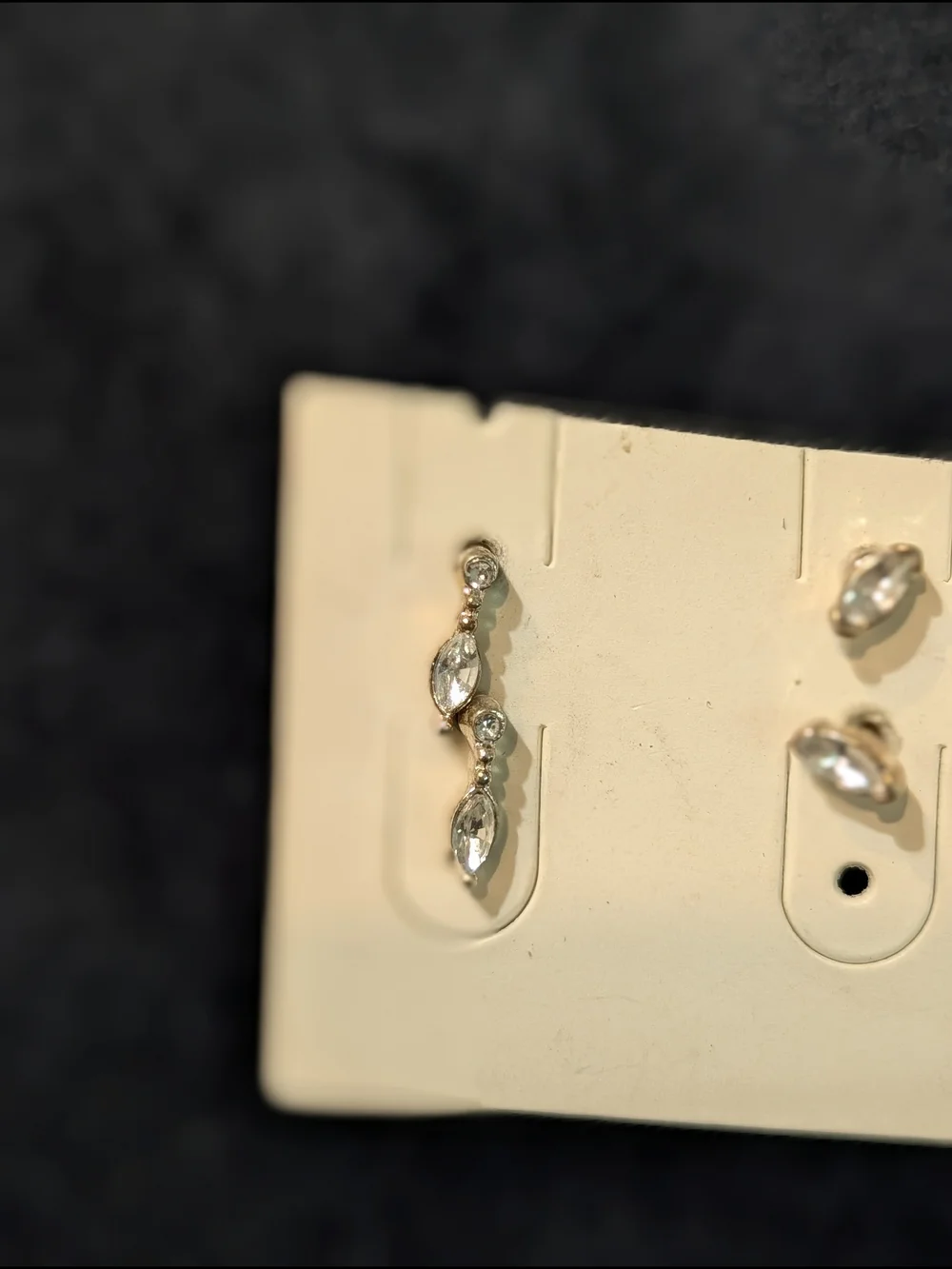 Silver Tone Oval Stud Earrings Lot Metal No Stone 4 Sets Butterfly Back Lobe